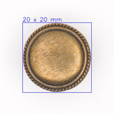 Elegante Bronzen Metalen Knoop - 20 mm met Schacht Knopen KNP00207